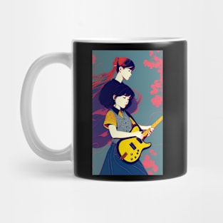 girl playing guitar Mug